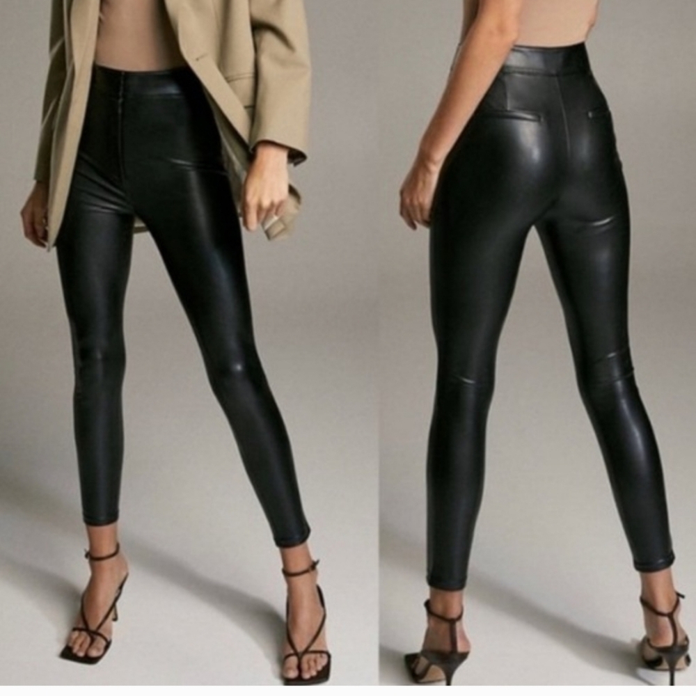 Aritzia Babaton Size 0 Black Caspian Faux Leather Pant